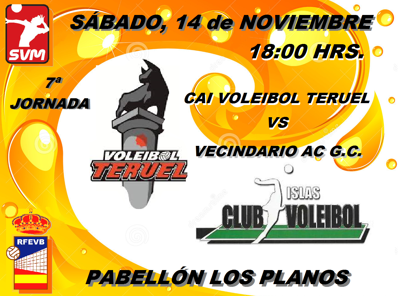 Jornada 7 Superliga: CAI Teruel- Vecindario AC Gran Canaria