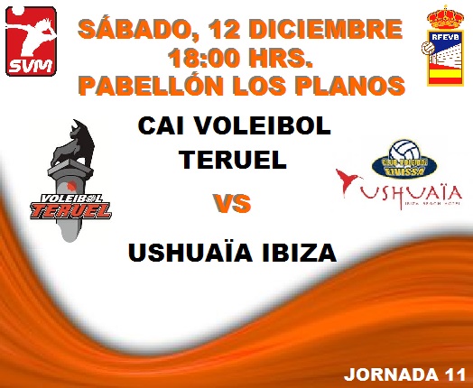 Jornada 11 Superliga: CAI Teruel- Usuhaïa Ibiza Voley