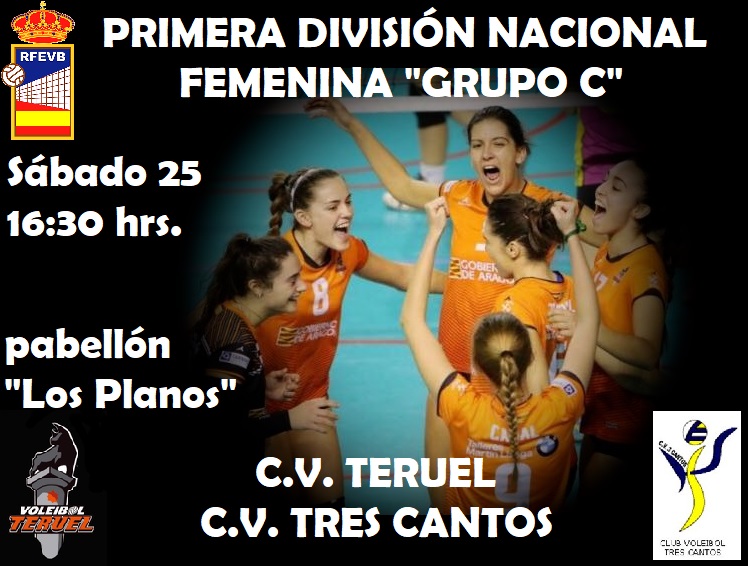 Primera Nacional grupo “C” 17-18 / 8ª jornada / C.V. TERUEL vs C.V. TRES CANTOS
