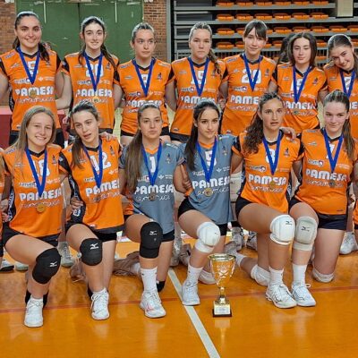 Equipo junior femenino de Pamesa Teruel, campeonas de Aragón